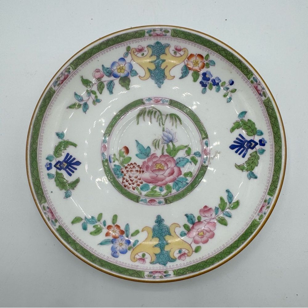 Antique Minton R.H. Stearns Chinoiserie Fine Porcelain Saucer
